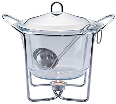 Speisewärmer Suppewärmer mit Glaseinsatz 4.0L Warmhaltebehälter