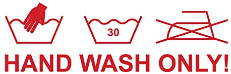 kleb-Drauf | Hand Wash Only | Rot - matt | Autoaufkleber Autosticker Decal Aufkleber | Auto Car Motorrad Fahrrad Roller Bike | Deko Tuning Stickerbomb Styling Wrapping