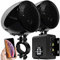 Aileap M150 Motorrad Verstärker Audio System mit AUX, MP3, FM Radio, 4 Zoll wasserdichte Bluetooth Stereo Lautsprecher, Fit für 1 zu 1,5 in. Lenker Motorräder ATV UTV RZR (Schwarz, Net)