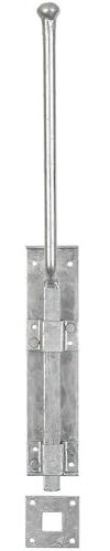 Hardware Solutions - Monkey Tail Gate Bolt - Galvanised - For Securing Heavier Doors & Gates - 457mm - Pack 1 - Interior/Exterior Use