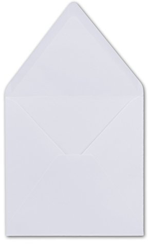 75 Quadratische Briefumschläge Weiß 12,5 x 12,5 cm 120 g/m² Nassklebung Kuverts ohne Fenster ideal für Weihnachten, Einladungen oder zur Aufbewahrung von CD/DVD/Blue-Ray