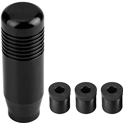 EVGATSAUTO Schaltknauf, 8,5 cm Aluminiumlegierung Auto Manueller Schaltknauf Griffschaltkopf(Schwarz)