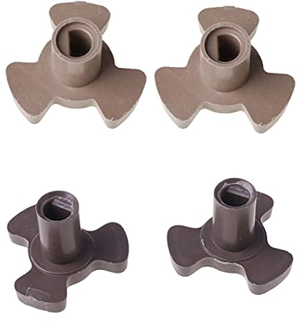 SUCHUANGUANG 2 Piezas 14mm Horno microondas Placa giratoria guía de Rodillo Soporte acoplador Bandeja Eje acoplador de plástico Montaje