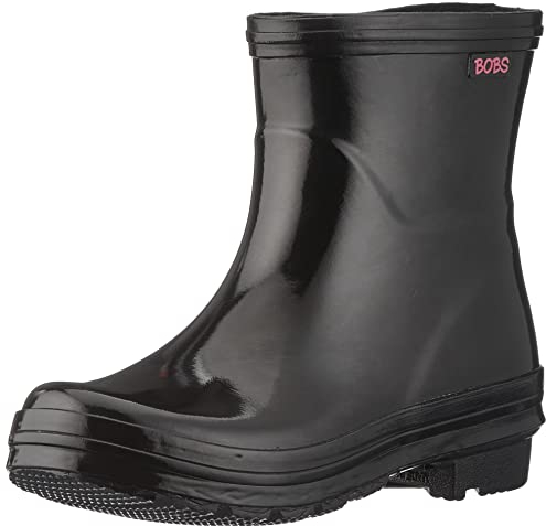 Skechers Rain Check - Neon Puddles, Stivali in gomma Donna, Nero, 37 EU