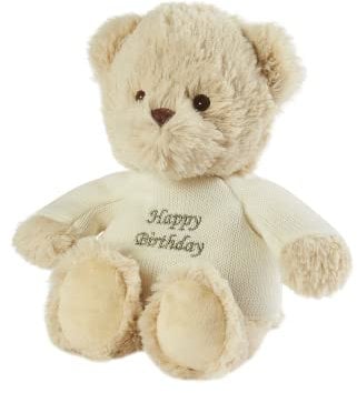 Warmies® Fully Heatable Soft Toy Scented with French Lavender - Happy Birthday Teddy