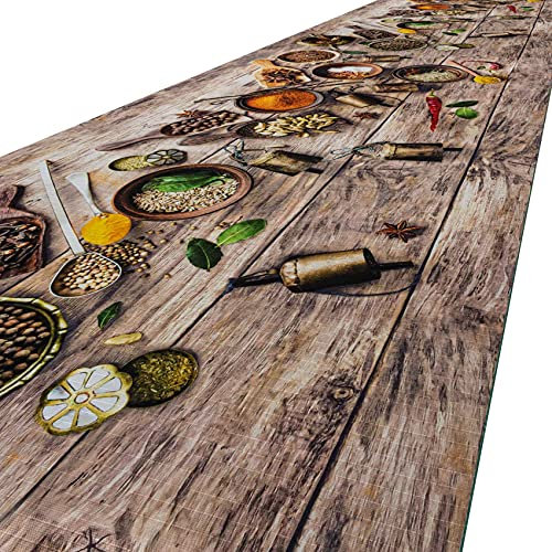 ANRO Küchenteppich Küchenläufer Teppich Läufer Küche waschbar rutschfest Speziata Abwaschbar 120 x 52cm