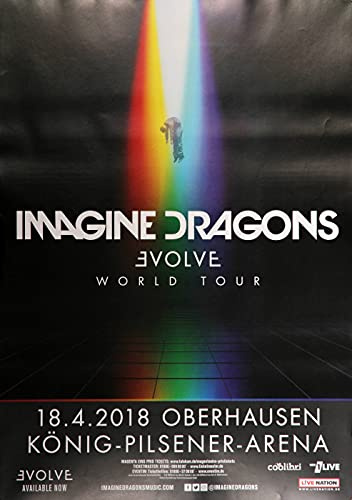 Premium Poster/Plakat | DIN A1 | Wanddeko | Live Konzert Veranstaltung » Imagine Dragons - Evolve World Tour, Oberhausen 2018 «