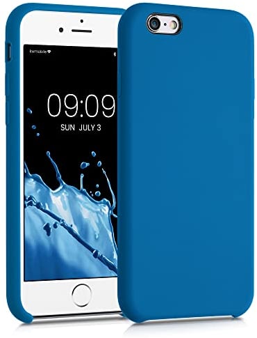 kwmobile Case Compatible with Apple iPhone 6 / 6S Case - TPU Silicone Phone Cover with Soft Finish - Blue Reef