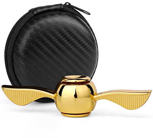 Fidget Hand Spinner Spielzeug für Kinder Erwachsene,Gold Fidget Spinner Solid Metal Sphere Fidget für Fans der mittelalterlichen magischen Welt,Hand Finger Spinnen Spielzeug Stress Relief (Gold)