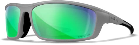 Wiley X | WX Grid | Sonnenbrille Herren | Sportbrille Polarisiert │ Ideal bei Ourdoor-Aktivitäten Sport Fahrradbrille Wassersport | 100% UVA/UVB-Schutz