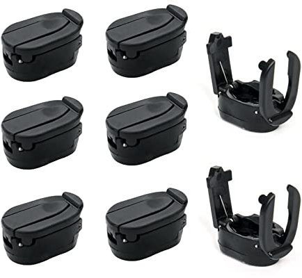 ARMYJY 8Pcs Golf Ball Retrievers, Foldable Golf Ball Pick Up Tool Saver Putter Grip Retriever Plastic Claw Grabber Ball Claw Putter Golf Accessories