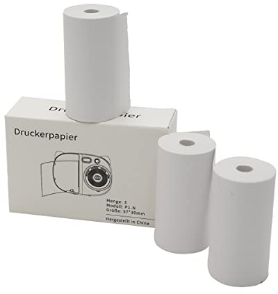 3 volumes 57 x 30 mm Rouleau de Papier Thermique pour Appareil Photo pour Enfants Fine Life Pro P01B