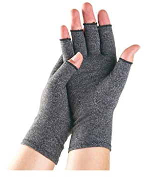 Voarge Anti-Arthritis Handschuhe, Gelenkschmerzen Linderung Rheumatoide Arthrose Hand Handgelenk Unterstützung Therapie Fäustlinge, fingerlose Handschuhe zum Tippen und für die tägliche Arbeit, M (M)