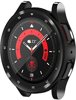 Tyogeephy Funda Compatible con Galaxy watch 5 pro 45mm Protector Funda, TPU Cubierta Completa del de Pantalla A Prueba de arañazos Protector Parachoques Shell para Galaxy watch 5 pro 45mm