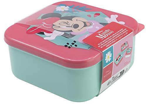 Set de 3 cajas para snacks anidadas de Minnie Mouse