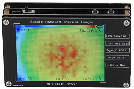 2,8-Zoll-Wärmebildkamera LCD-Digitalanzeige Wärmebildkamera Handheld-Temperaturinspektionswerkzeuge Körpertemperaturdetektor mit Batterie Industrieinstrumentierung