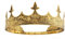 Krone Haarschmuck Königlicher König Diadem Männer Metall Große Tiaras Für Halloween Kostüm (Dunkel Gold)