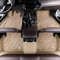 Auto-FußMatten für Skoda Rapid 2013-, Wildlederteppich + Nappaleder, Allwetter Langlebiges rutschfest Wasserdichter Kratzfester,Beige