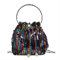 Crossbody Bag Glitzer Pailletten Damen Clutch Glitzer Umhängetasche Kleine Pailletten Handtasche Schultertasche Kette Tasche für Hochzeit Date Night Abendparty Party (Color : Reich und Bunt)