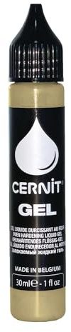 CERNIT CE1500030050C - Flakon Gel Modelliermasse (Polymer) 30ml, ofenhärtend, sofort gebrauchsfähig, für DIY, Schmuck, Figuren, für Einsteiger und Hobbykünstler, Gold, 1 Stück