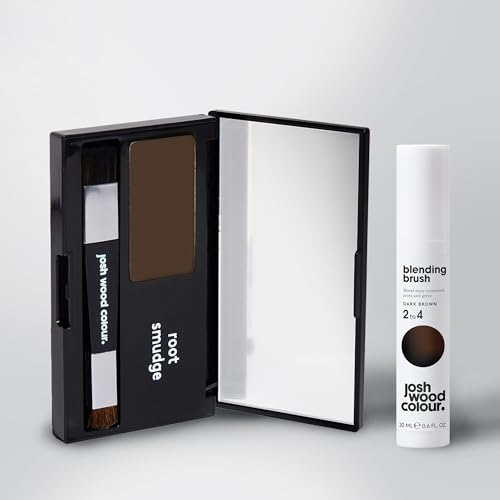 Josh Wood Colour Lot de retouche de racines (marron) - Retouche ultime pour des résultats en salon de beauté, non colorant, couverture temporaire des cheveux gris, estompe les cheveux gris, appliquez