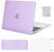 MOSISO Compatible with MacBook Air 13 inch Case M1 2021 2020 2019 2018, Hard Shell for MacBook Air M1 Case 13.3 inch A2337 A2179 A1932 & Keyboard Cover & Screen Film & Storage Bag, Purple