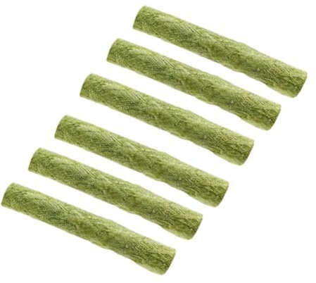 DAGESVGI Cat Teething Stick, Grass Chew Toys for Kittens & Adult Cats, 6pcs, Green, Unscented, Indoor Use