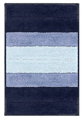Acomoda Textil – Alfombra de Baño Suave y Absorbente para Ducha 40x60 cm. Alfombrilla de Pelo Antideslizante y Gruesa de Bañera Lavable y Cómoda. (1 Unidad, Azul)