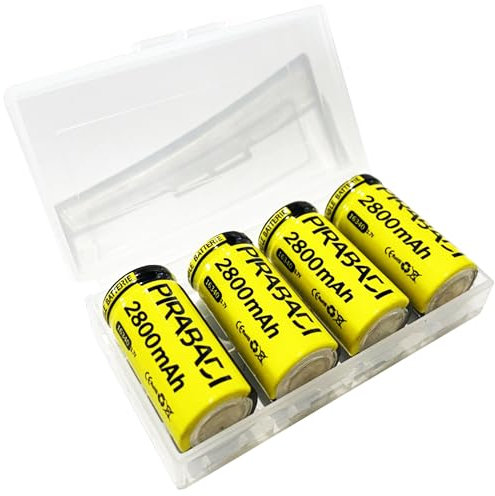4 Piles Rechargeable 3.7V | Batterie 2800mAh | Batterie Haute CAPACITÉ pour Lampe Torche Lampe Frontale LED CAMÉRA TÉLÉCOMMANDE Jouet Voiture TÉLÉCOMMANDÉE RC Panneau
