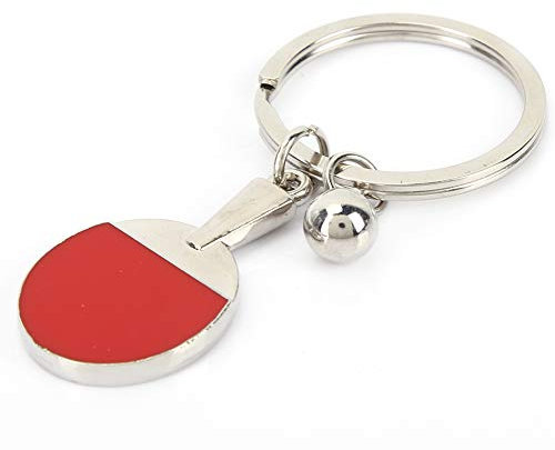 Porte-clés, Tennis de Table, Tennis de Table avec Balle de -pong en Métal pour la Décoration