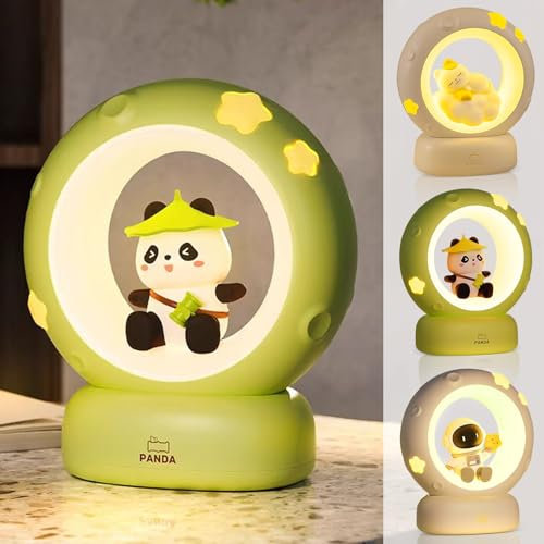 MeYuxg Nachtlicht Kinder, Nachtlicht Kinder Panda, Panda Lampe mit Drei Dimmmodi und USB-Kabel, Kinderzimmer-Dekoration und Babyzimmer-Panda Lampepanda nachtlicht, Geschenk für Jungen und Mädchen