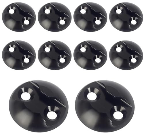 Alriedy 10 Stück Airlineschiene Zurrplatte,Aluminium Zurrpunkte Zur Ladungssicherung Für LKW, Wohnmobil, Flugzeug, Transporter – Flexibel, Rostfrei, Einfache Montage (Φ44mm)