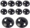Alriedy 10 Stück Airlineschiene Zurrplatte,Aluminium Zurrpunkte Zur Ladungssicherung Für LKW, Wohnmobil, Flugzeug, Transporter – Flexibel, Rostfrei, Einfache Montage (Φ44mm)