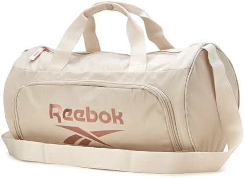 Reebok Reisetasche – Sporttasche für Workout und Reisen, kleine Größe, Übernachtungstaschen für Damen und Herren, Easton Beige, Small