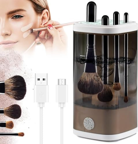 Nettoyant pour pinceaux cosmétiques, nettoyant pour pinceaux de maquillage électrique, Machine automatique de séchage de brosses cosmétiques, Mélangeur rotatif de pinceaux de maquillage