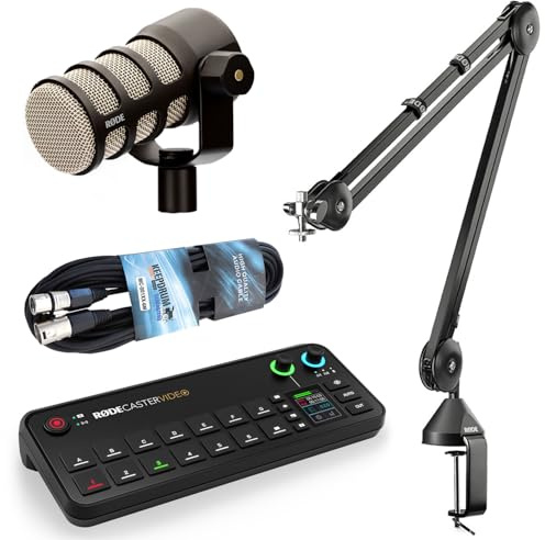 Rode Rodecaster Console vidéo pour production audio et vidéo avec podmic et PSA-1