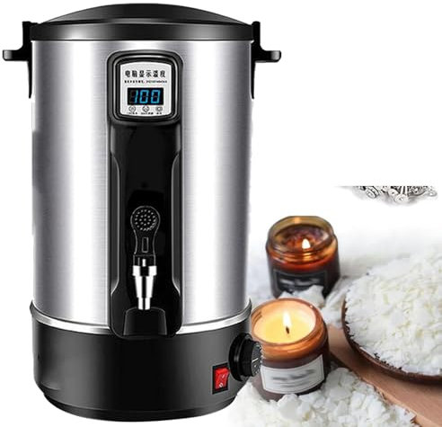 Oiyekntd Pentola per Fusione della Cera per la Fabbricazione di Candele, 30L-35L per Fusione di Candele con Controllo della Temperatura e beccuccio per versamento rapido, pentola elettrica,30L