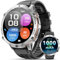 OUKITEL Military Smart Watch for Men Answer/Make Calls, 1.73 AMOLED Fitness Watch with 1000mAh Battery/IP68 Waterproof/Heart Rate/Blood Oxygen/Compass, 100+ Sport Modes Smartwatch for IOS Android