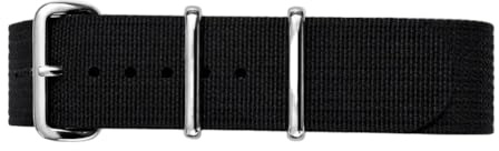 masar Nato Armband Hybrid Nylon & Silikon 24mm Schwarz – Uhrenarmband Herren/Damen – Otan G10 Watch Strap Black 24 mm