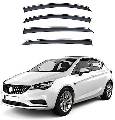 YPSBBHD Autofenster-Windabweiser, Visier, Fenster-Regenschutz, Wetterschutz, Sonne, Regenabweiser, kompatibel mit OPEL Astra K 2016-2022