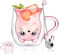 Geschenke für Frauen Katze Doppelwandige Kaffeegläser Valentinstag,Weihnachten,Geburtstagsgeschenk für Frauen,Männer, Mama,Kinder,Freundin Halloween Cappuccino,Latte Macchiato,Teegläser,Katzentasse
