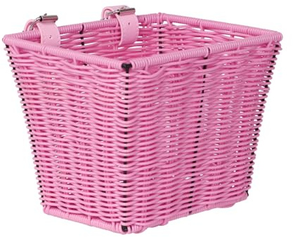 AVASTA Woven Kids Bike Basket Handwoven für Jungen Mädchen, Fahrrad Roller und Dreiräder Lenker Korb Frontkorb mit verstellbaren Riemen, Multi Colours.