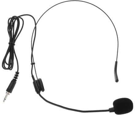 Milisten Micrófono De Diadema con Cable y Bloqueo De Tornillo Amplificador De Voz Diseño y Brazo Flexible para Entrevistas Grabaciones y Transmisiones