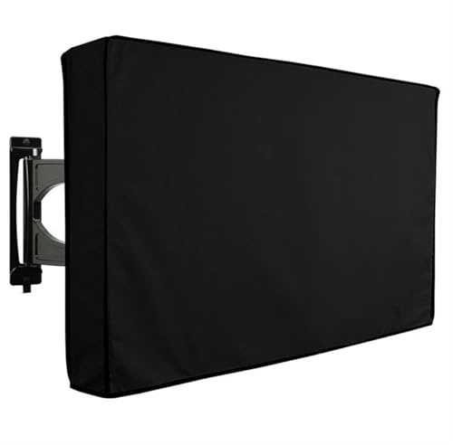 WSQHAO Copertura for schermo TV da esterno, televisore, borsa protettiva impermeabile, 24, 38, 42, 48, 52, 65 Per Tv All'Aperto(Black,22-24inch)