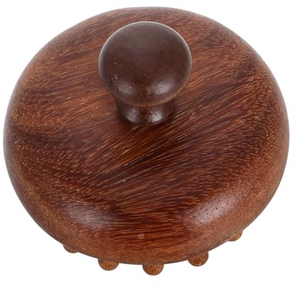 Holz Massagekamm mit Runder Spitze für Kopfhautpflege | Breitzahniger Kamm, Scheibe Design für Büro und Reise, Unisex, Präzision und Langlebigkeit