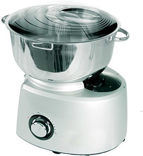 Syntrox Germany XXL 5,8 Liter Edelstahl Silber Food Processor Küchenmaschine mit tollem Zubehör