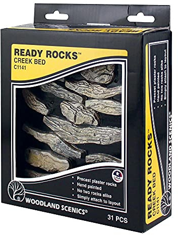 Woodland Scenics C1141 Creek Bed Ready Rocks Railway Landscaping Scenics