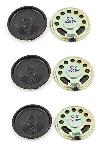 sourcing map 0.5W 45mm Diameter 8 Ohm Internal Mini Magnet Speaker Loudspeaker 6Pcs