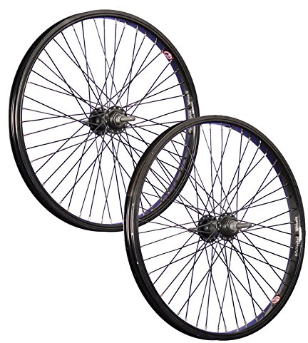 20 pollici Set ruote bici BMX 48 fori Nero