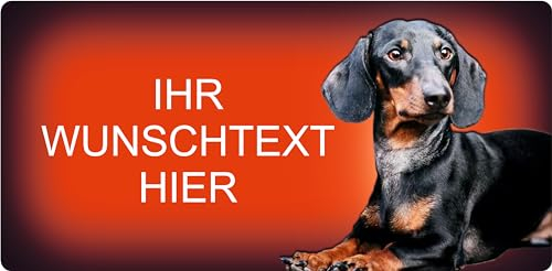 Dackel Schild selbst gestalten und Bedrucken ✓ Hundewarnschilder ✓ Hinweisschild ✓ Verbotsschild ✓ Dachshund Teckel Hundeschilder